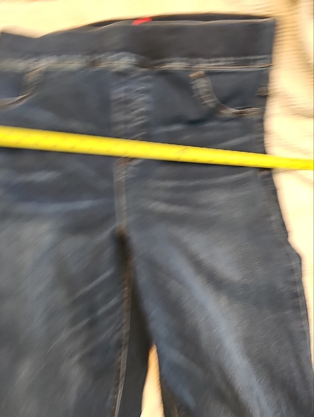 SPANX Womens Slight Flare Dark Blue Jeans - Picture 3 of 6